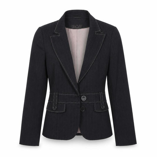 Front view of Autonomy women’s black jacket blazer, size UK 10