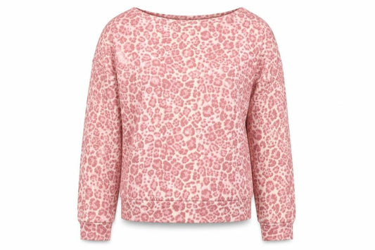 Front view of Very girls’ pink geometric jumper, size 8-9, years