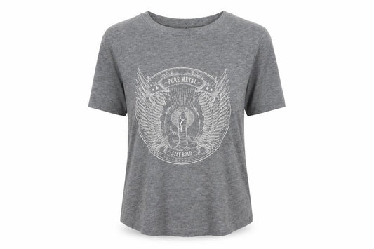 Front view of Divided women’s grey basic t-shirt, size M
