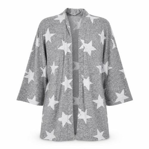 Boohoo Womens Grey Geometric  Cape Jumper Size M  - STARS