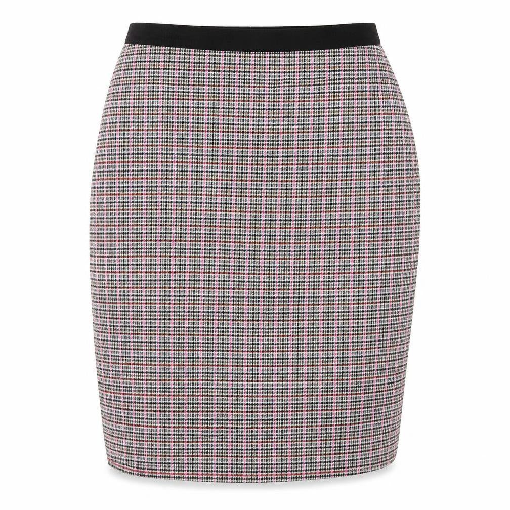 Clements Ribeiro Womens Grey Check  Straight & Pencil Skirt Size 10