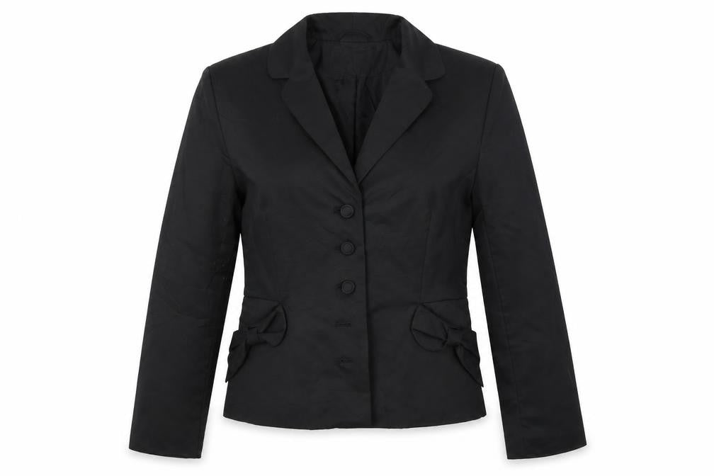 Front view of H&M women’s black jacket blazer, size S