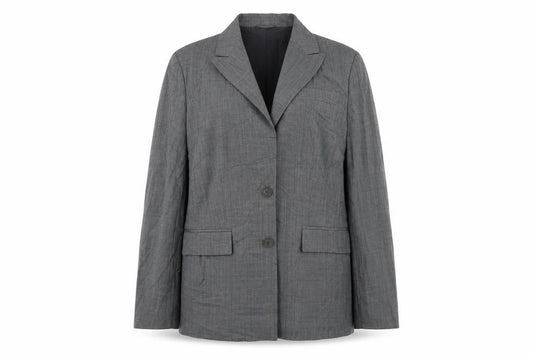 Front view of Linea women’s grey jacket blazer, size UK 12