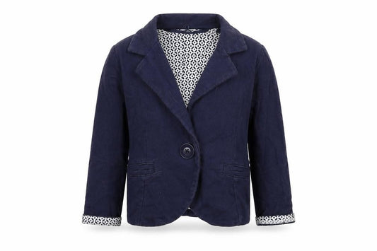 Front view of Next boys’ blue jacket blazer, size 3, years