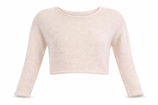 Front view of Candy Couture girls’ pink knit jumper, size 13, years