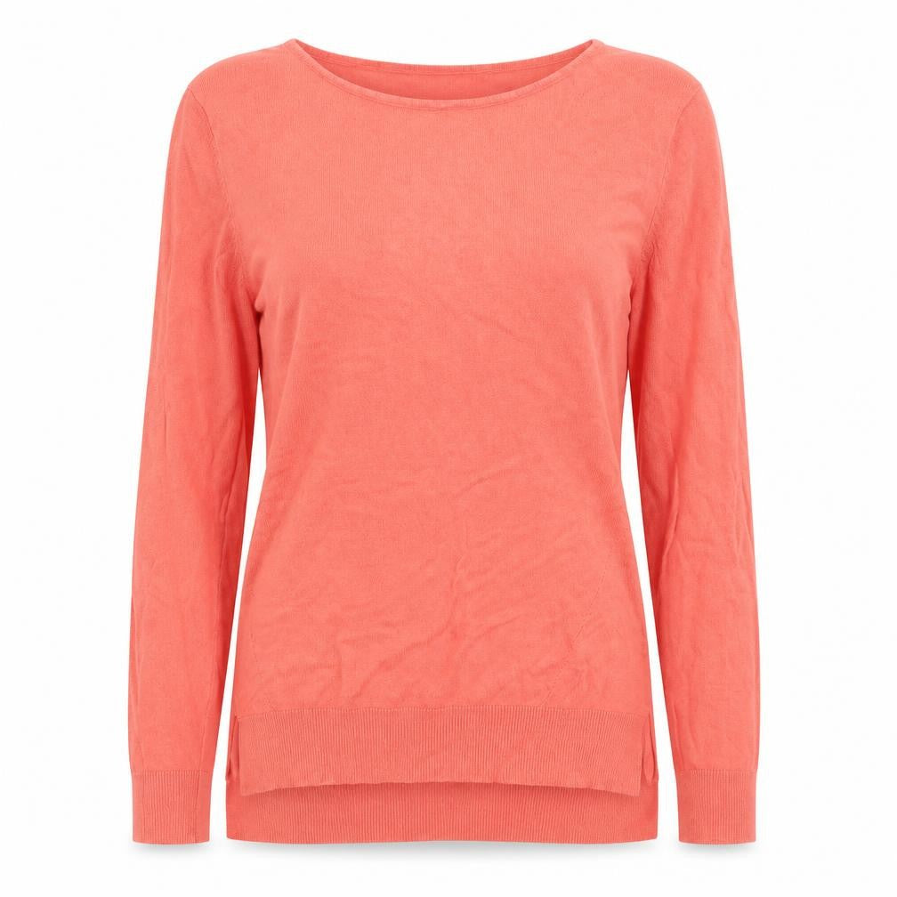 Front view of Peacocks women’s pink knit jumper, size UK 12