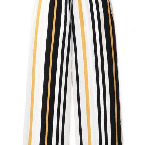 Preworn Womens White Striped  Trousers  Size S L28 in
