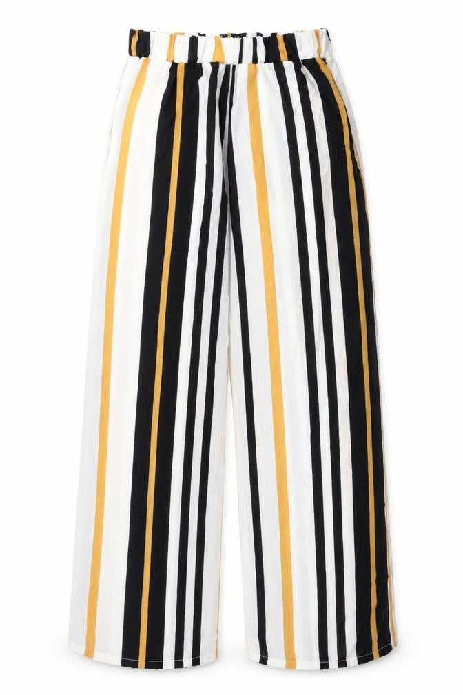 Preworn Womens White Striped  Trousers  Size S L28 in