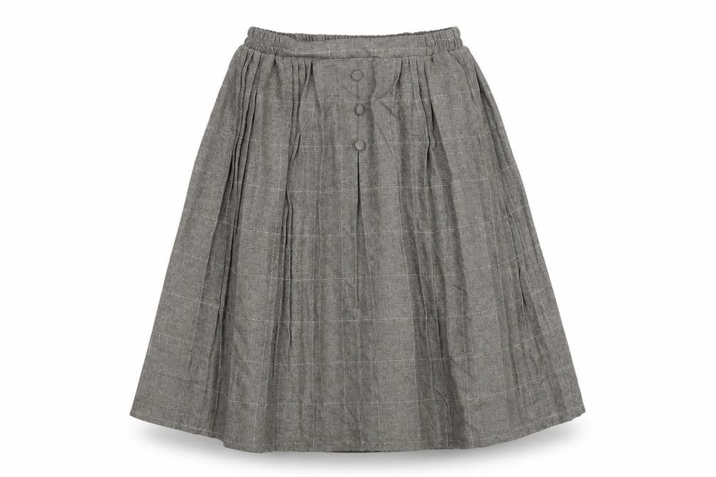 Preworn Womens Brown Check  A-Line Skirt Size S