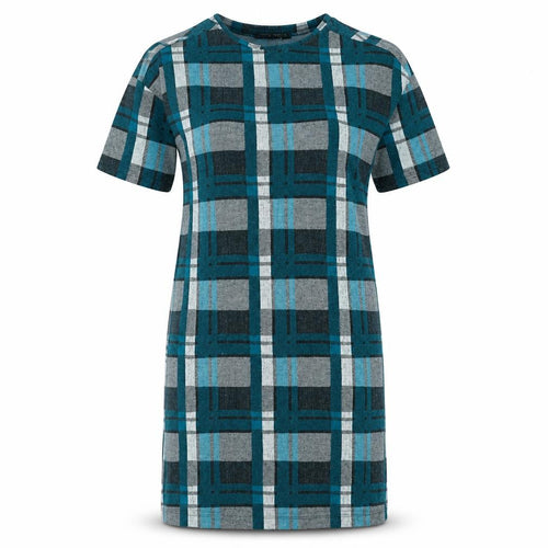 Select Womens Green Check  T-Shirt Dress  Size 6
