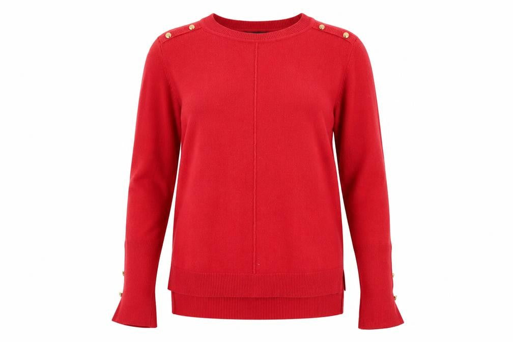 Front view of Marks & Spencer women’s pink jumper, size M