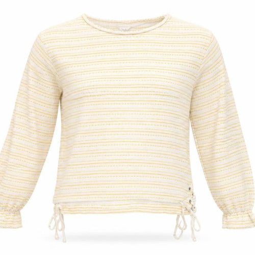 Matalan Womens Yellow Striped  Pullover Jumper Size 10