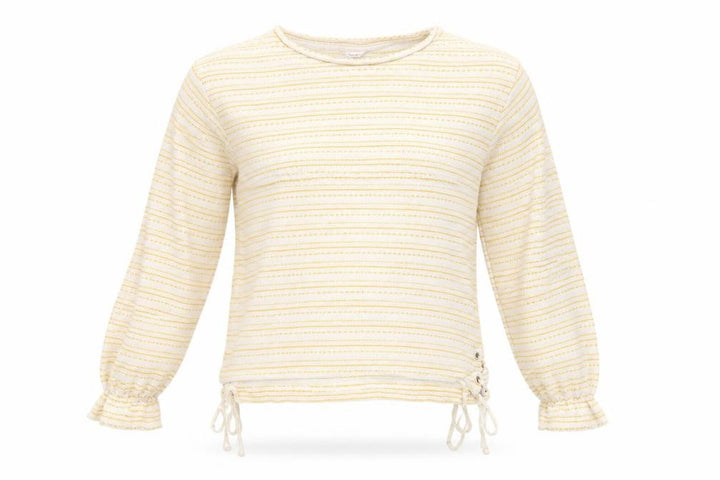 Matalan Womens Yellow Striped Pullover Jumper Size 10