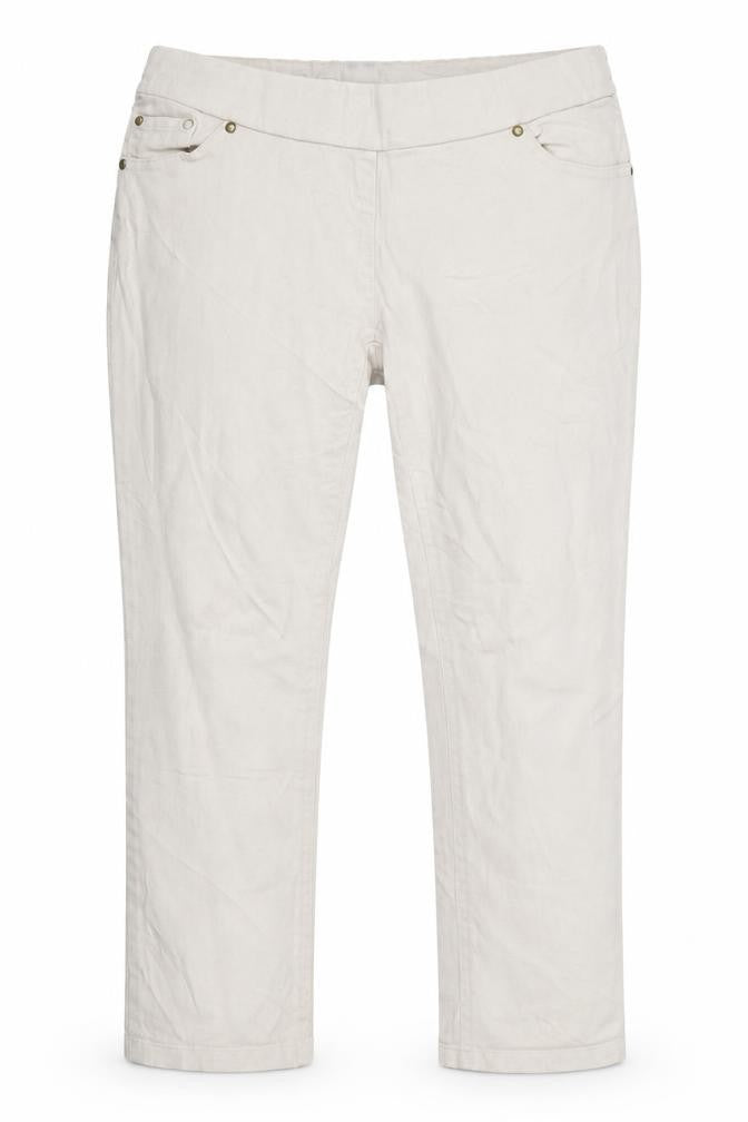 Moda Womens White  Denim Skinny Jeans Size 14 L27 in