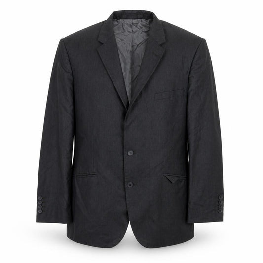 Front view of Autograph men’s black jacket blazer, size L