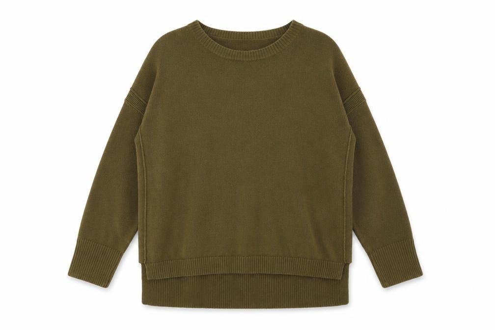 Front view of New Look women’s green jumper, size S