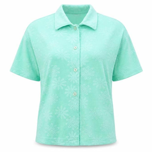 jordanna Mens Green Batik   Polo Size M