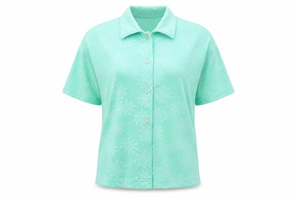 jordanna Mens Green Batik   Polo Size M