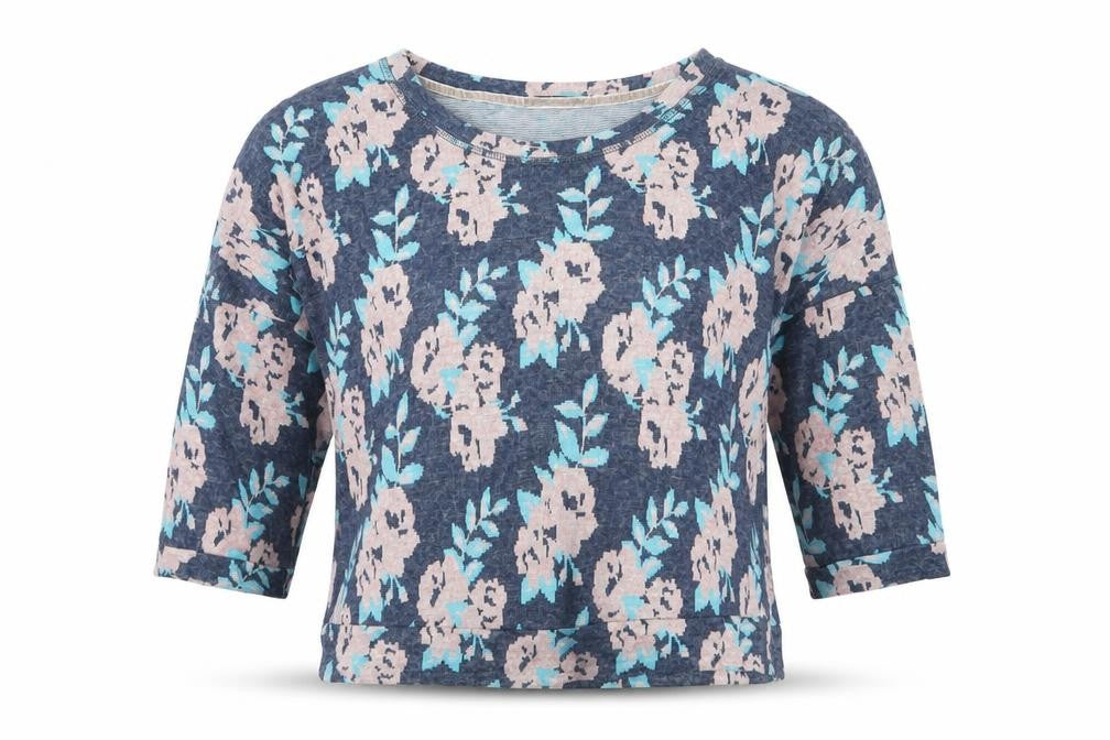 George Womens Blue Floral  Pullover Jumper Size 14