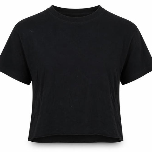 Casual Classics Womens Black   Cropped T-Shirt Size M