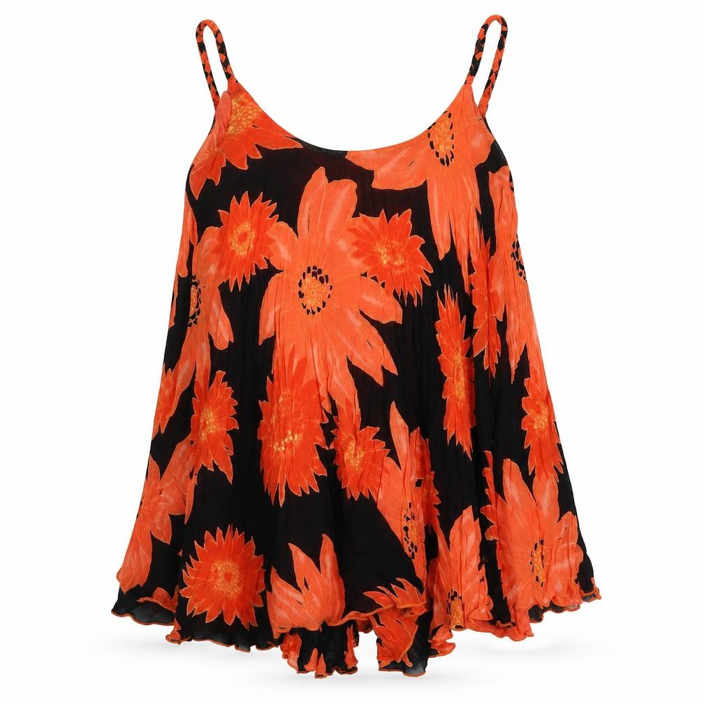 Front view of Together women’s black floral basic t-shirt, size UK 10