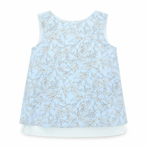 Jessica Graaf Womens Blue Floral  Basic Blouse Size S