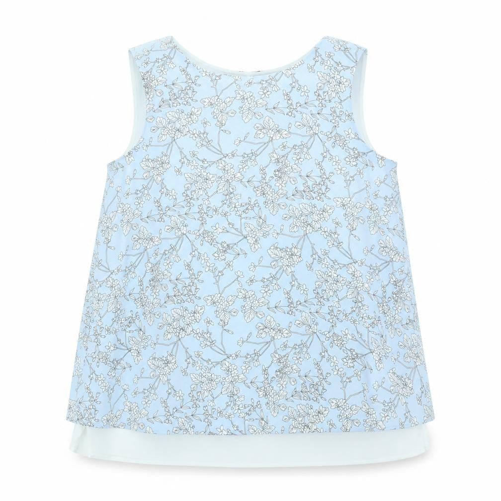 Jessica Graaf Womens Blue Floral  Basic Blouse Size S