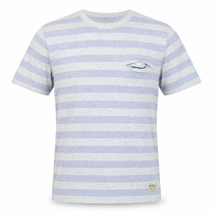 Jack Wills Mens Purple Striped   T-Shirt Size M