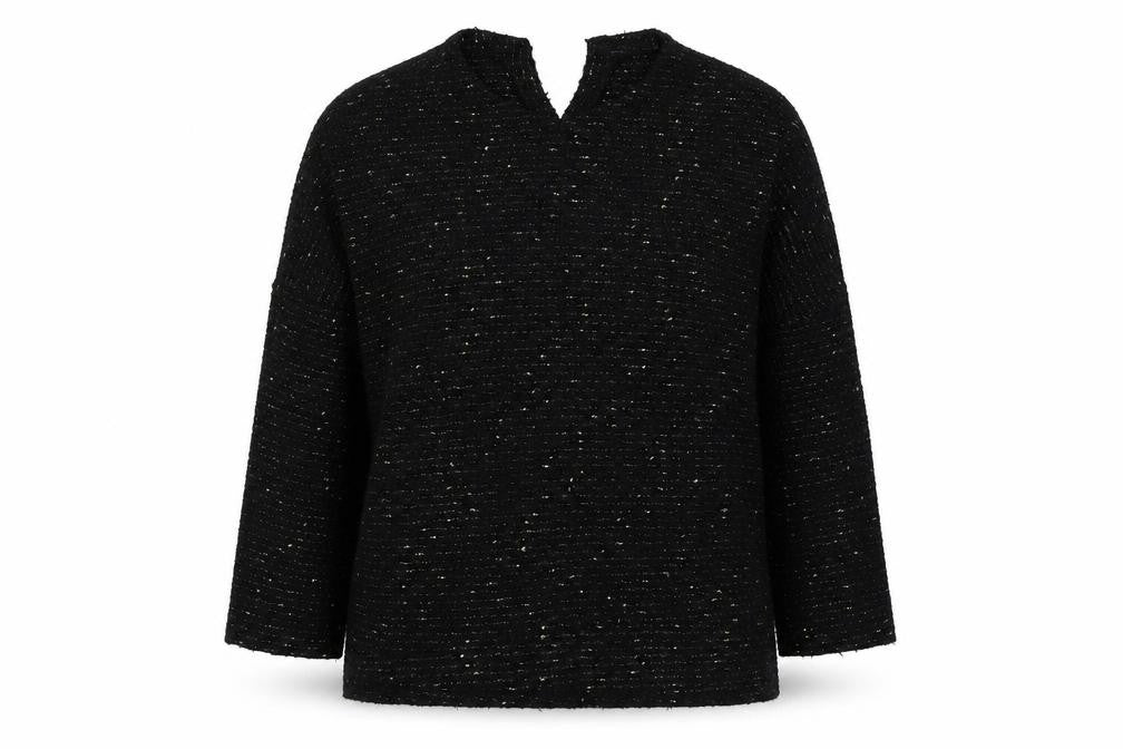 Front view of Zara women’s black jumper, size S