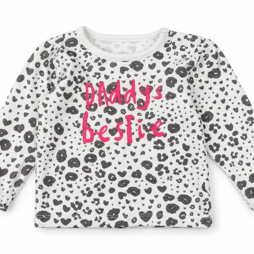 George Girls White Animal Print  Basic T-Shirt Size 3-6 Months
