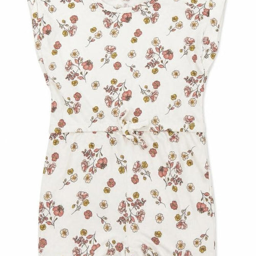 Primark Girls White Floral  Romper One-Piece Size 3-6 Months