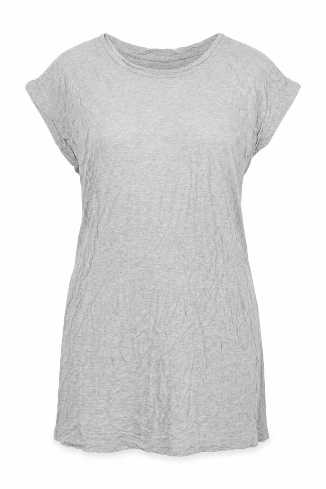 Front view of H&M women’s grey tunic blouse, size M