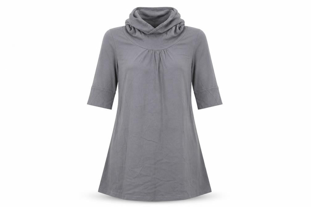 Front view of Topshop women’s grey a-line, size UK 8