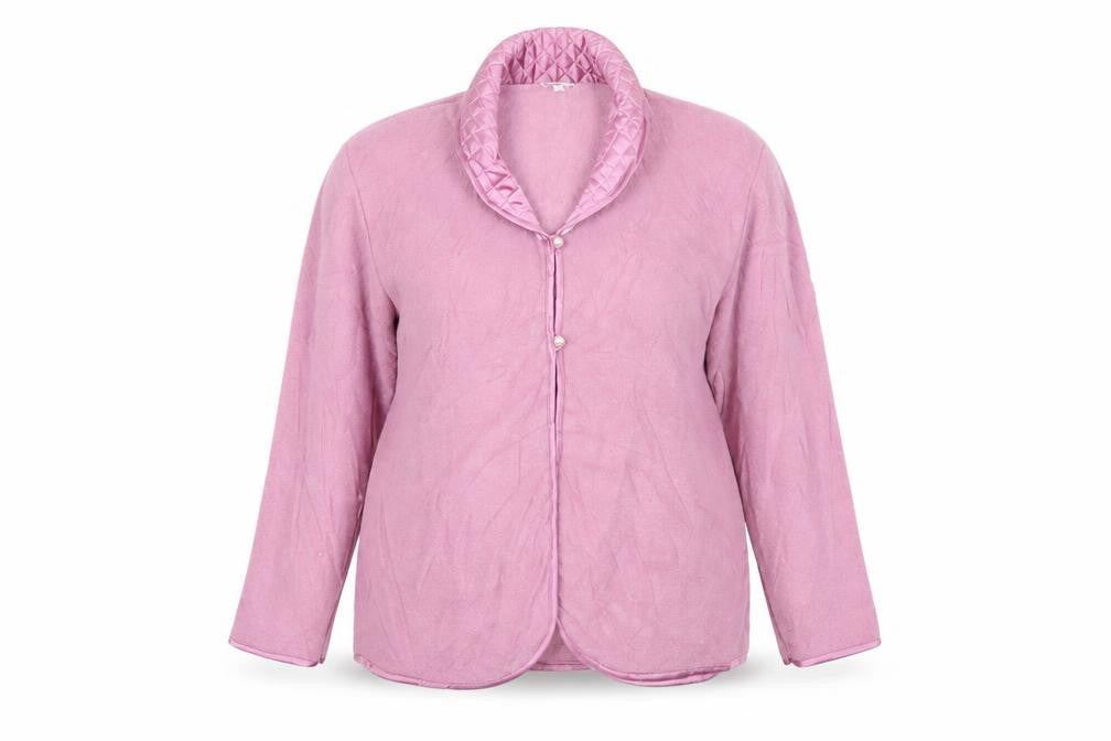 Front view of Damart women’s purple jacket coat, size S