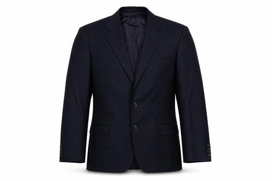 Front view of St Michael men’s blue jacket blazer, size 44