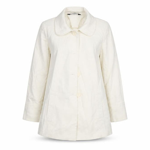 BM Collection Womens Ivory   Overcoat Coat Size 12