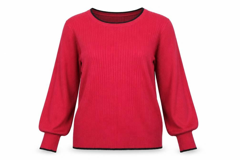 Front view of Marks & Spencer women’s pink jumper, size UK 14