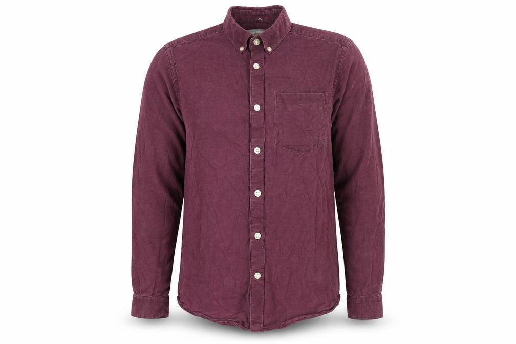 Front view of River Island men’s purple button-up, size XS