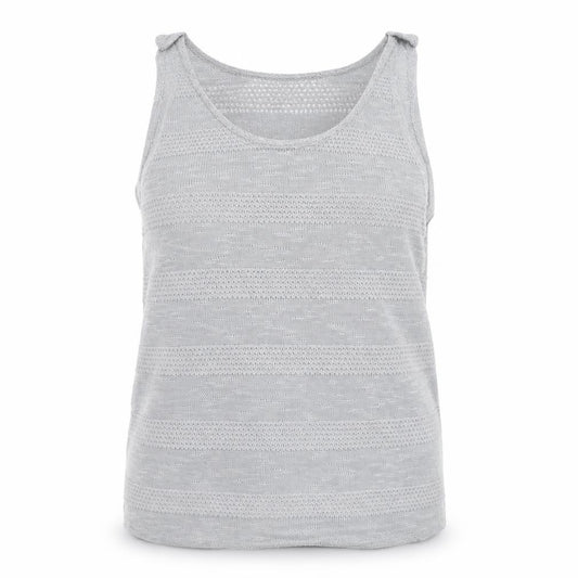 Front view of Topshop women’s green knit basic tank, size UK 14
