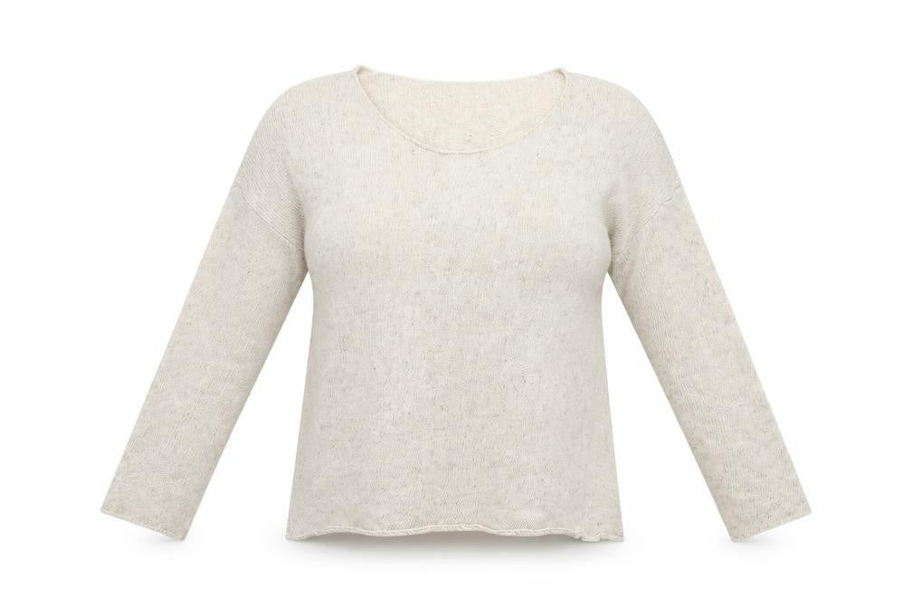 Front view of Preworn women’s beige jumper, size S