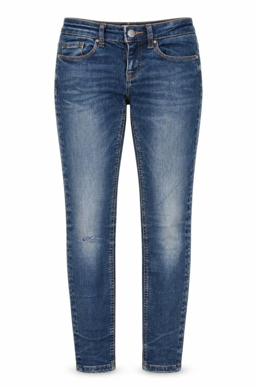 Front view of Only women’s blue denim skinny jeans, size UK 26, in, 30-inch leg