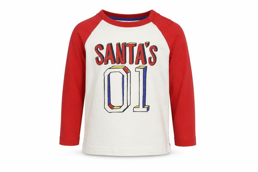 Nutmeg Boys Red   Basic T-Shirt Size 12-18 Months  - santa