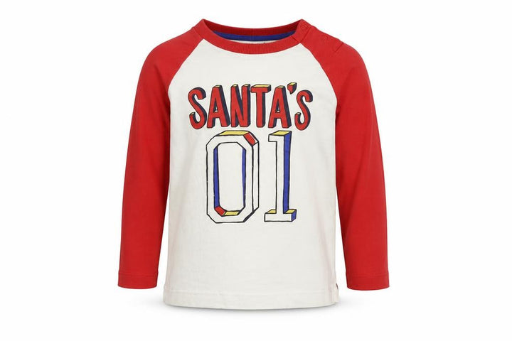Nutmeg Boys Red   Basic T-Shirt Size 12-18 Months  - santa