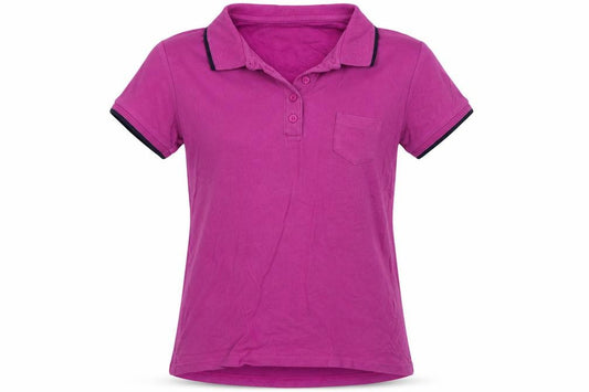 Front view of ARISTA girls’ pink basic polo, size 8-9, years