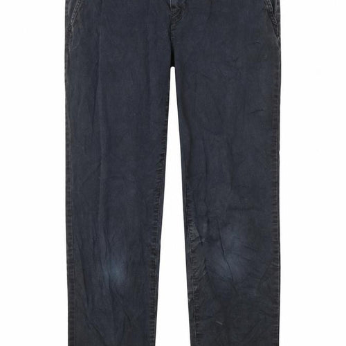 H&M Womens Blue  Denim Straight Jeans Size 10 L28 in