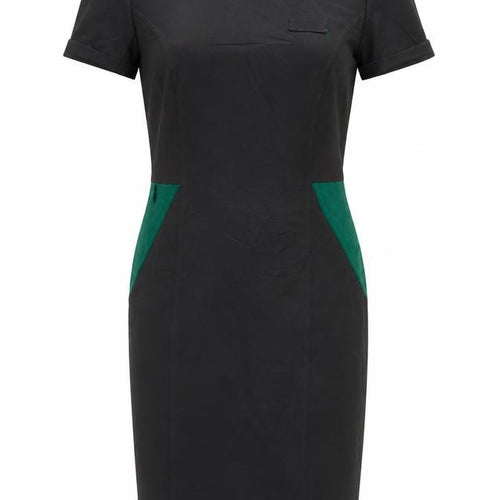 Preworn Womens Black Colourblock  Pencil Dress  Size 10