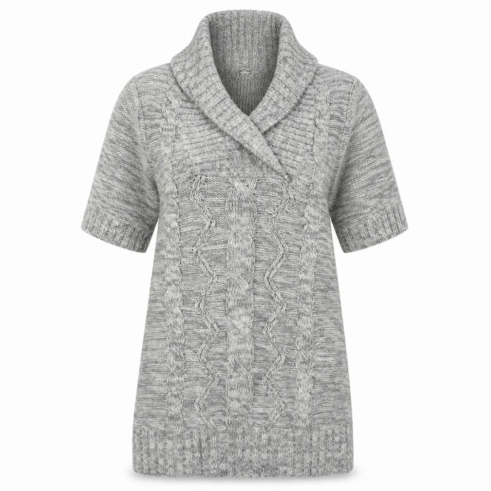 Front view of Ethal austin women’s grey jumper, size UK 16