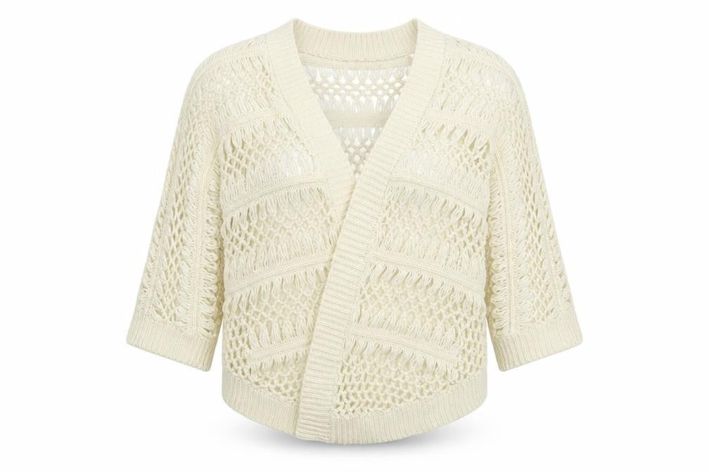 Front view of Falmer Heritage women’s white knit jumper, size M