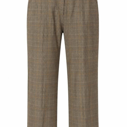 K.S Collection Womens Brown Check  Trousers  Size 14 L25 in