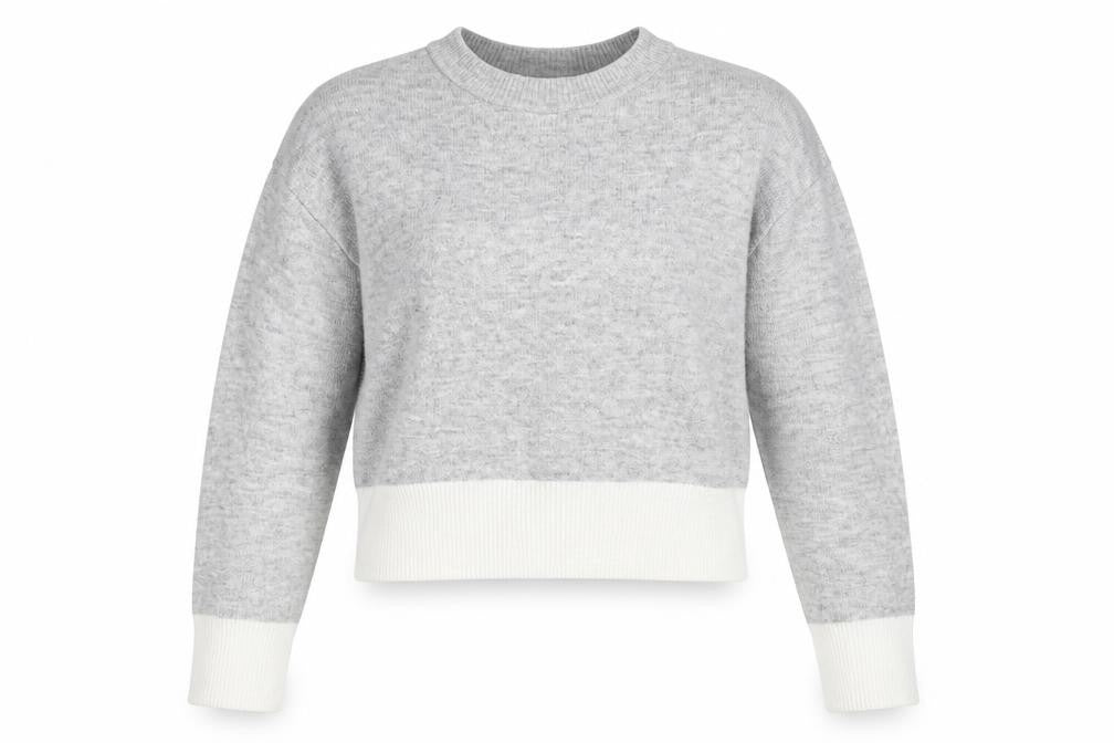Front view of H&M women’s grey jumper, size XS